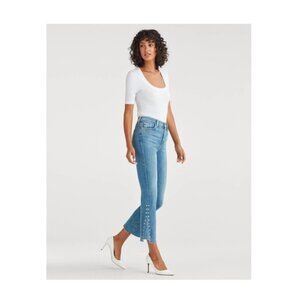 NWT 7 For All Mankind | Vintage Luxe High Waist Slim Kick Studded Jeans - Sz 30